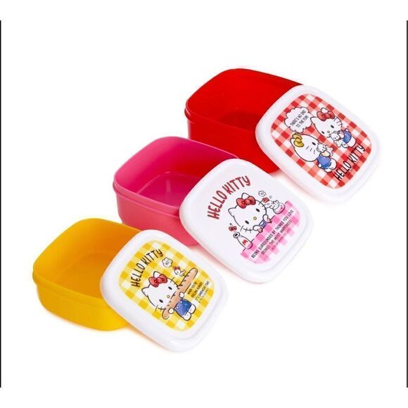 Sanrio Hello Kitty Food Storage Container Set(3) - Picture 2 of 6